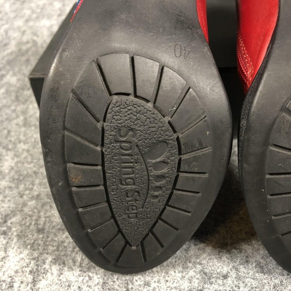 L'Artiste Spring Step Ankle Booties Women's 9 Red Leather Embroidered Boho - Picture 13 of 16